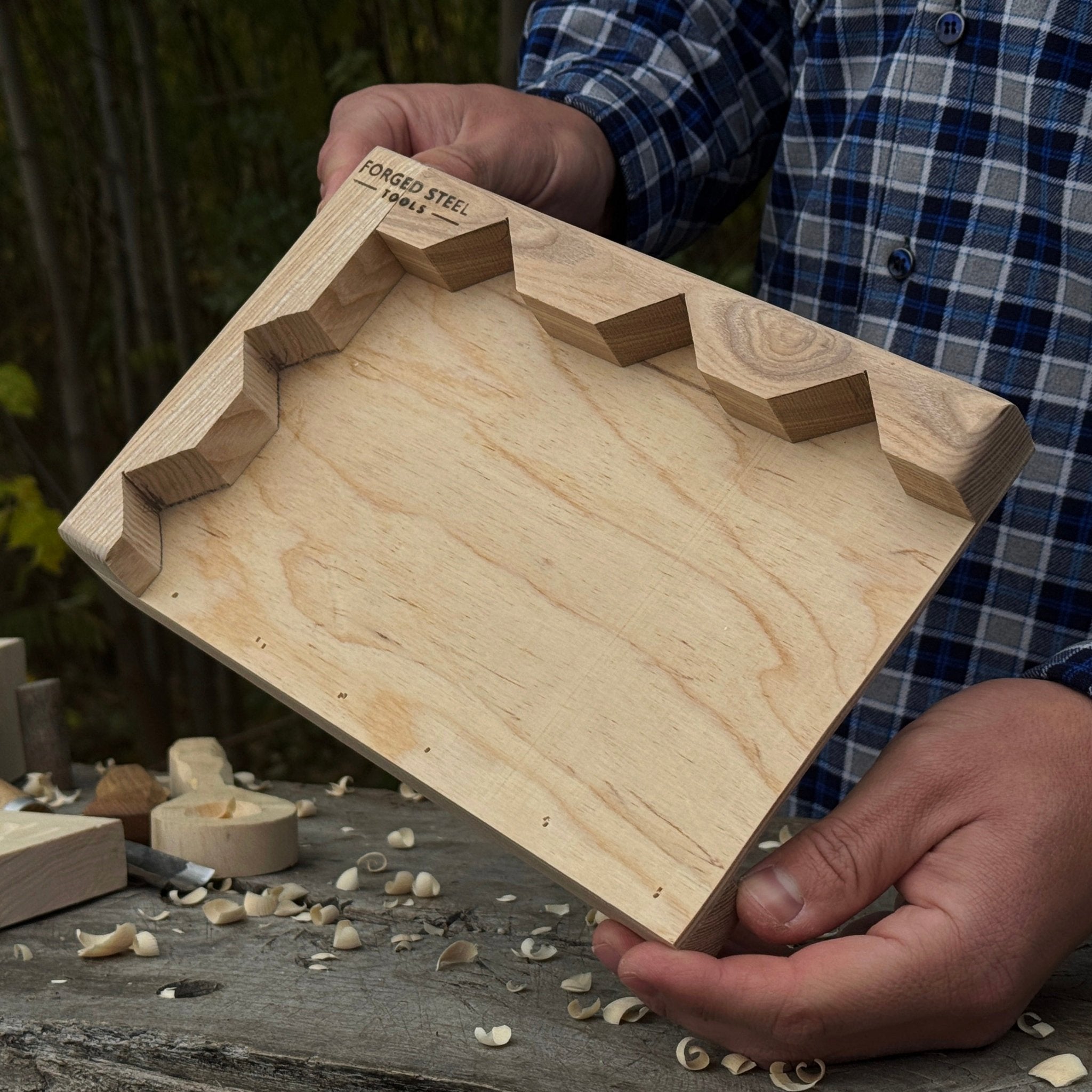 Wooden Bench Hook for Carving. Handcrafted Work Support for Wood Carving - 1