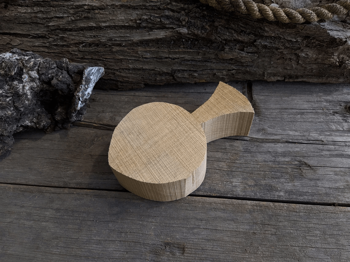 Wooden Kuksa Blank, Total Length 18 cm (7.1 inches) - 2