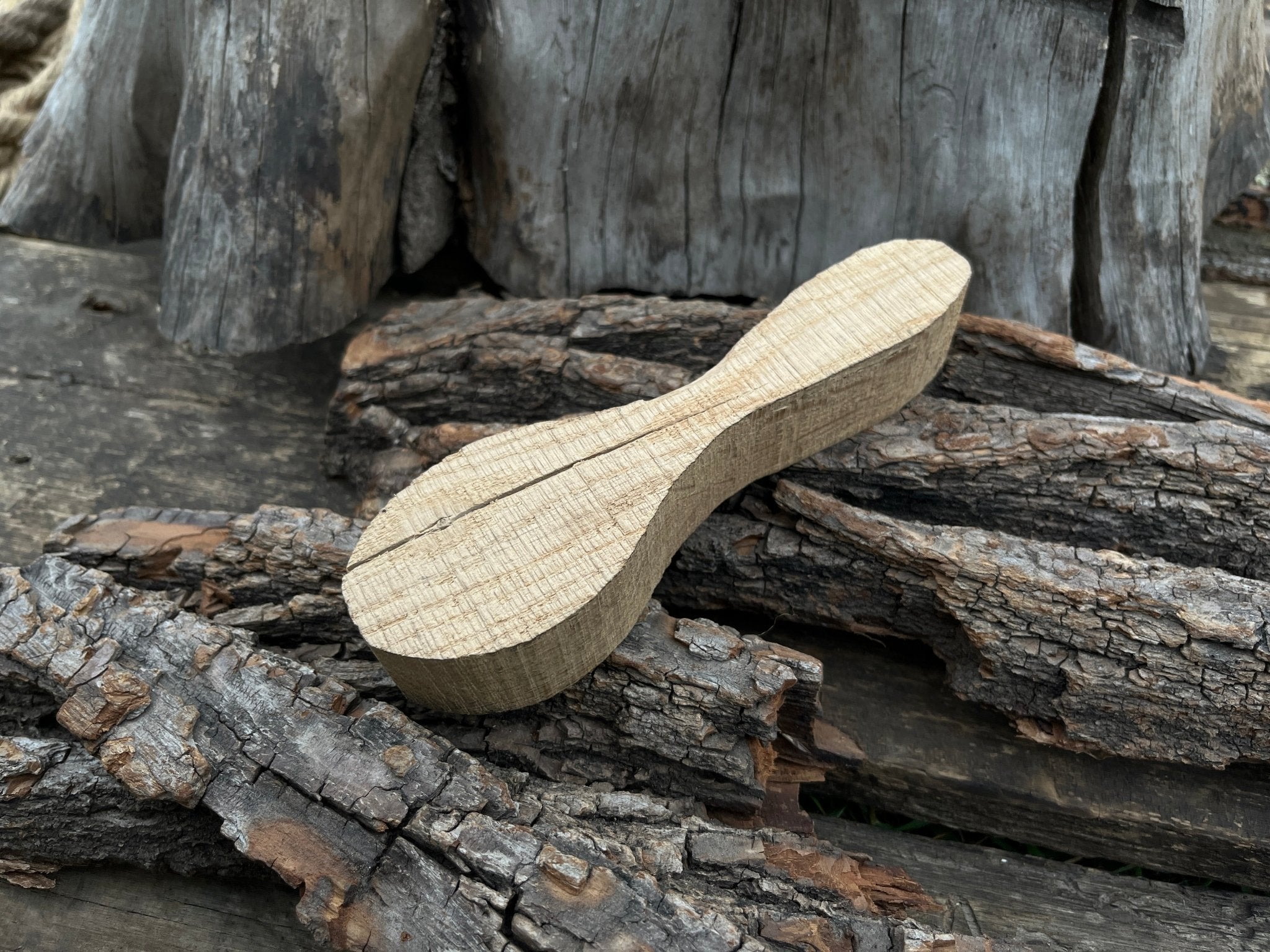 Wooden Spoon Blank, Total Length 17.5 cm (6.9 inches) - 6