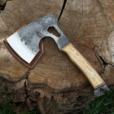 Hache de camping forgée à la main (hache à découper), 0,6 kg (1,32 lb)