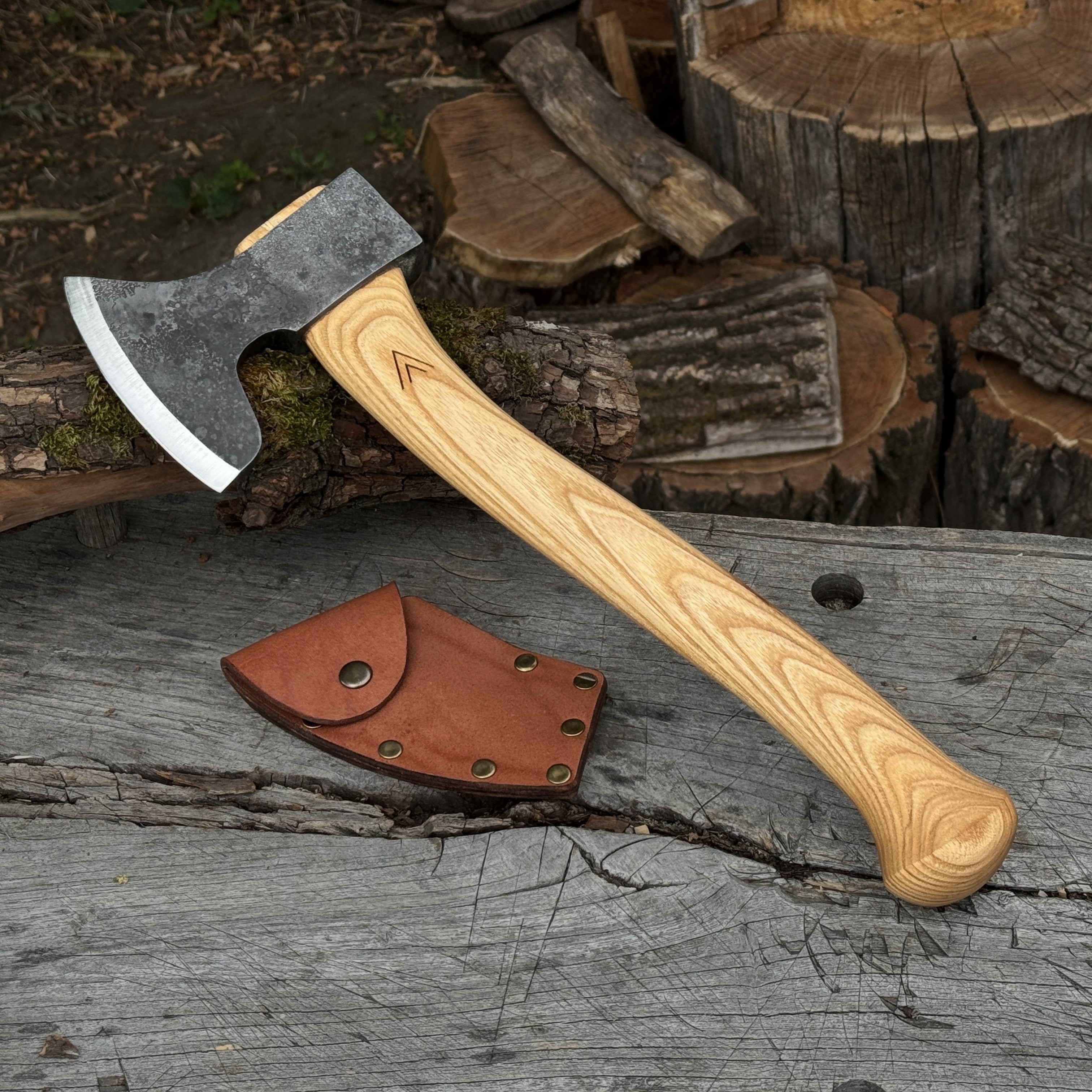 Axe with Leather Sheath