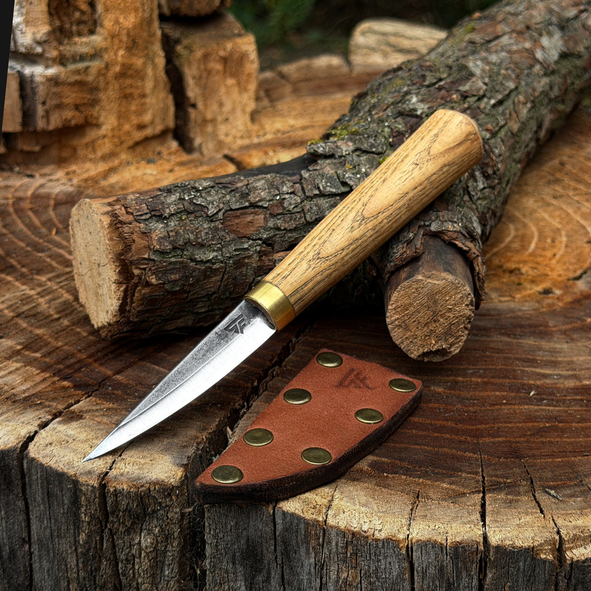 Hand Forged Whittling Sloyd Knife, 7.5 cm / 2.95 in