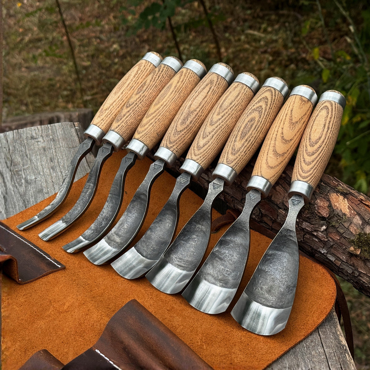 8-Piece Long Bent Gouge Set