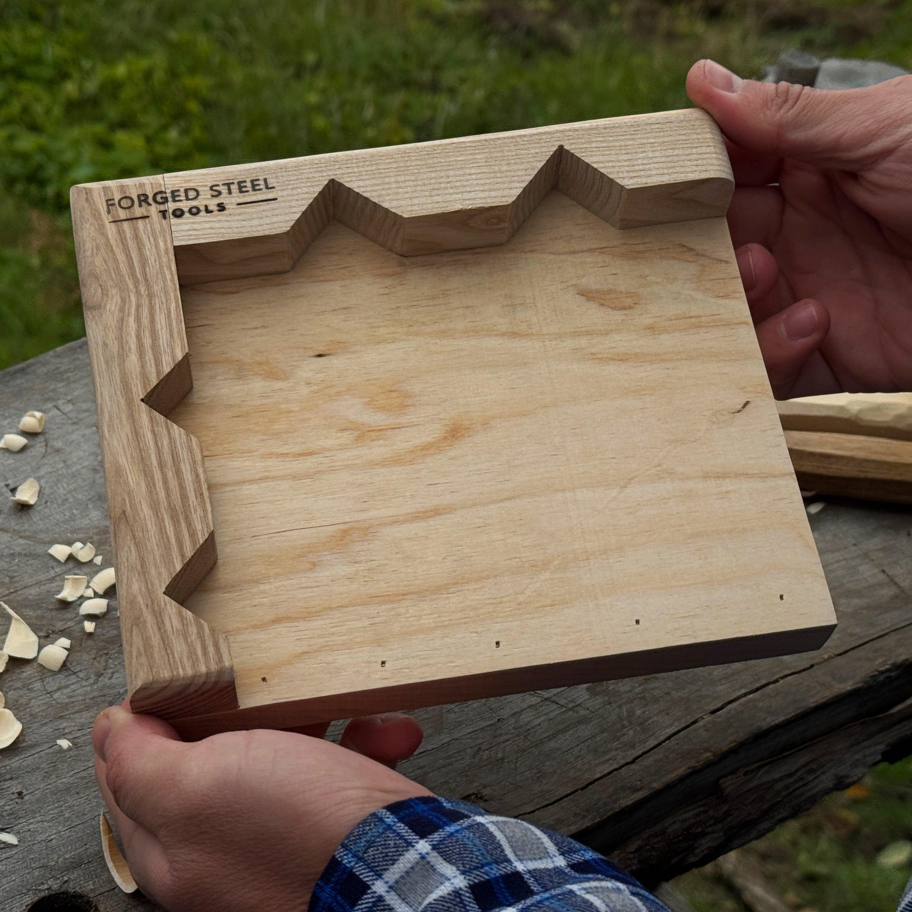 Bench Hook for Wood Carving and Chiseling – Handcrafted Wooden Work Support