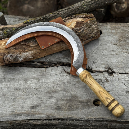 Handgeschmiedete große Sichel, ⌀19 cm (7,5 Zoll)