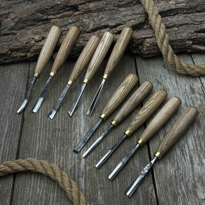 10 - Piece Wood Carving Chisel & Gouge Set - 9