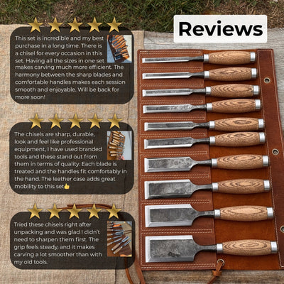 10 - Piece Wood Carving Chisel Set - 10