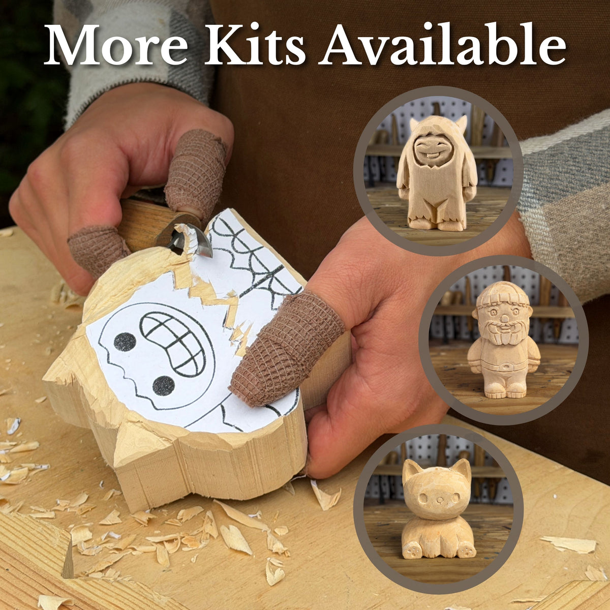 Smiley Monster — DIY Carving Kit for Beginners