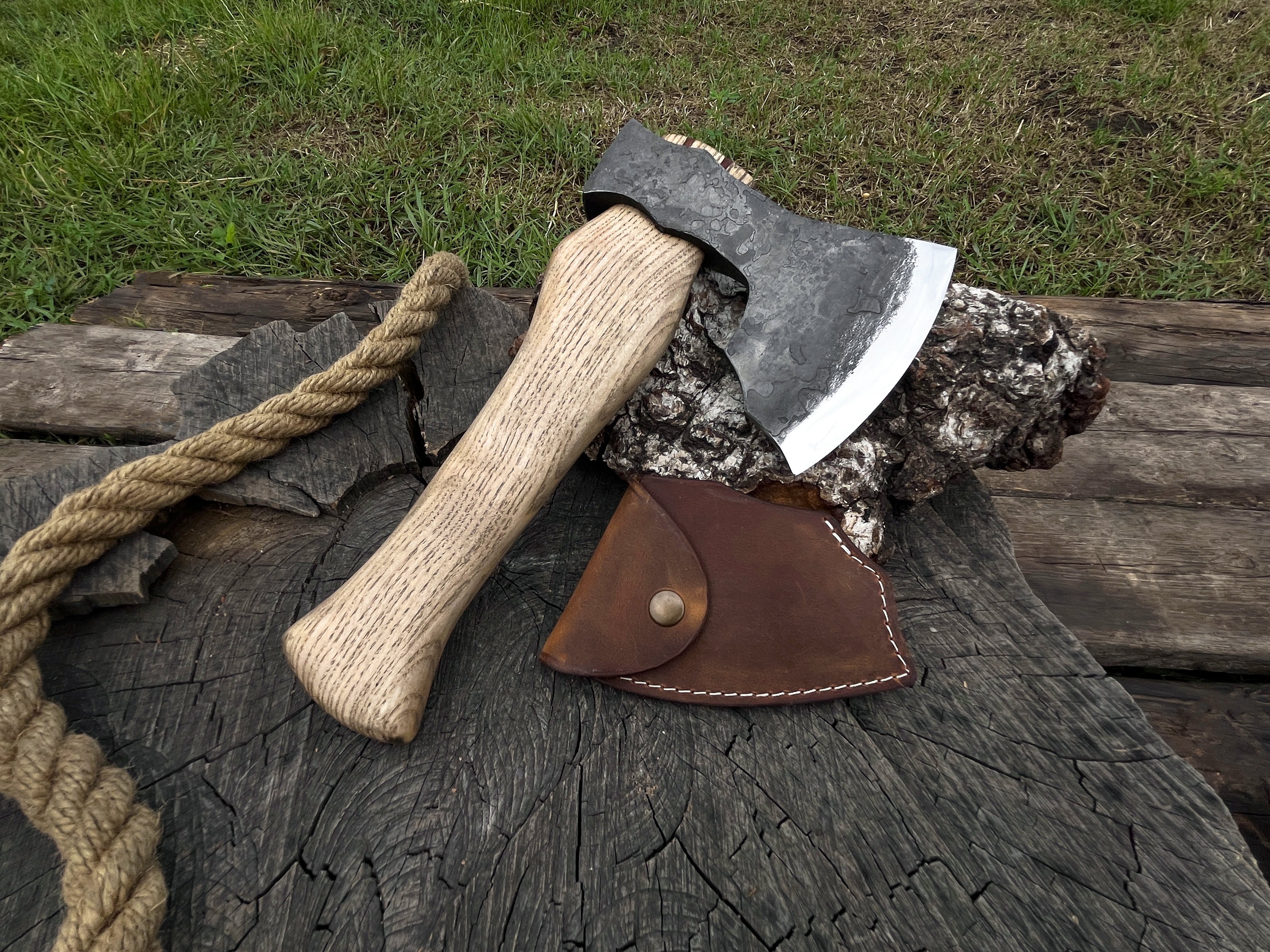 Hand-Forged Carving Axe - Forged Steel Tools