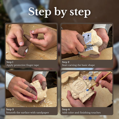 Smiley Monster — DIY Carving Kit for Beginners