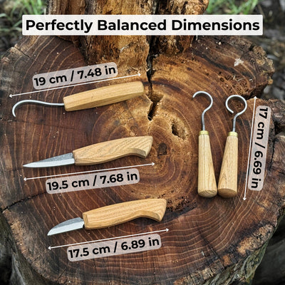 15 piece Wood Carving Tool Set with Leather Roll - 6