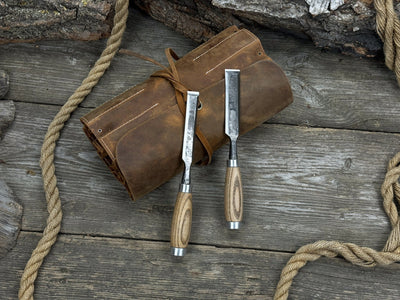 15 Pocket Leather Tool Roll - 4