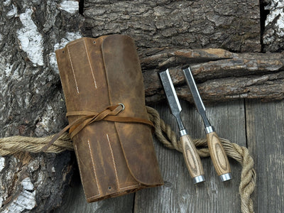 15 Pocket Leather Tool Roll - 3