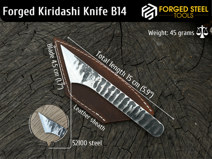 Hand-Forged Marking Knife Kiridashi, 4.5 cm (1.7 inches) - Forged Steel Tools