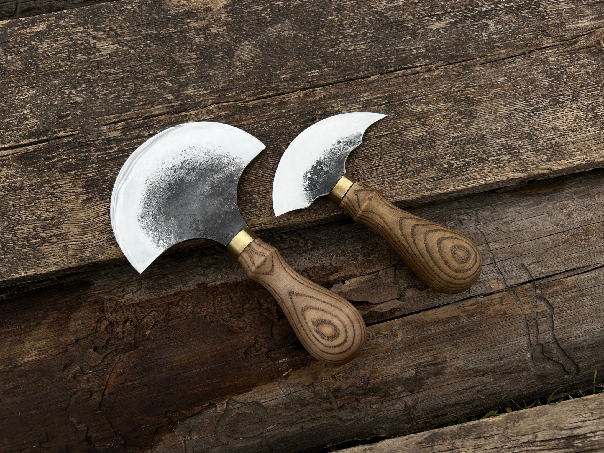 2 - Piece Hand - Forged Rounded Leather Knife Set - 7