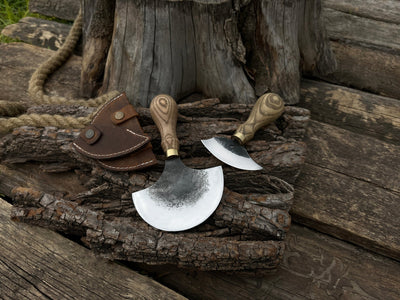 2 - Piece Rounded Leather Knife Set - 7