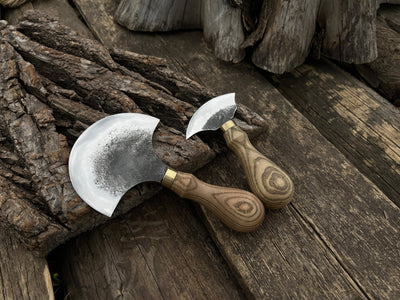 2 - Piece Rounded Leather Knife Set - 6