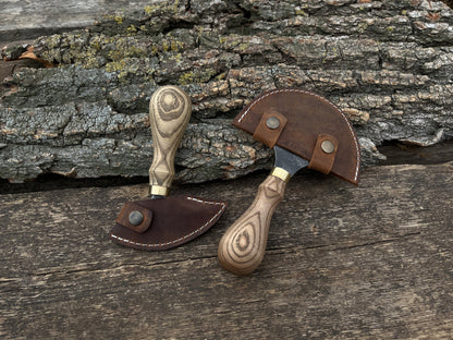 2 - Piece Hand - Forged Rounded Leather Knife Set - 2