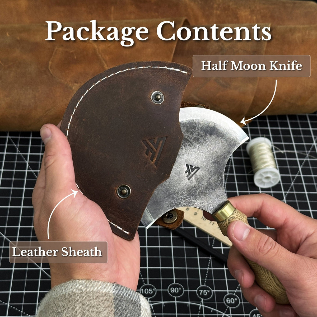 2-Piece Round Knife Set for Leathercraft - 9