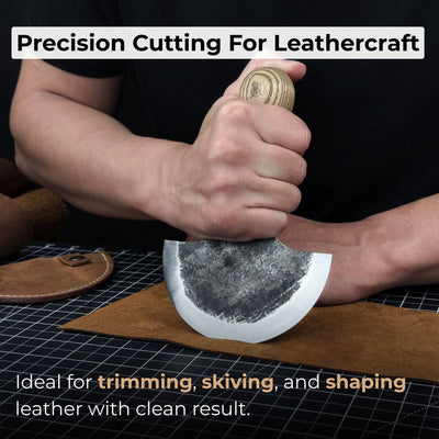 2 - Piece Rounded Leather Knife Set - 2