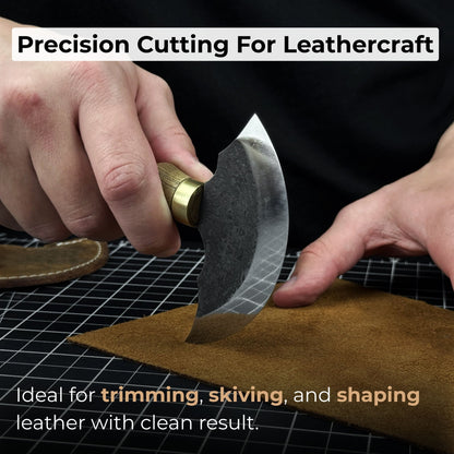 2 - Piece Rounded Leather Knife Set - 3