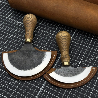 2 - Piece Rounded Leather Knife Set - 13