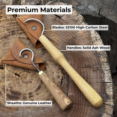 2 - Piece Spoon Carving Hook Knife Set - 7