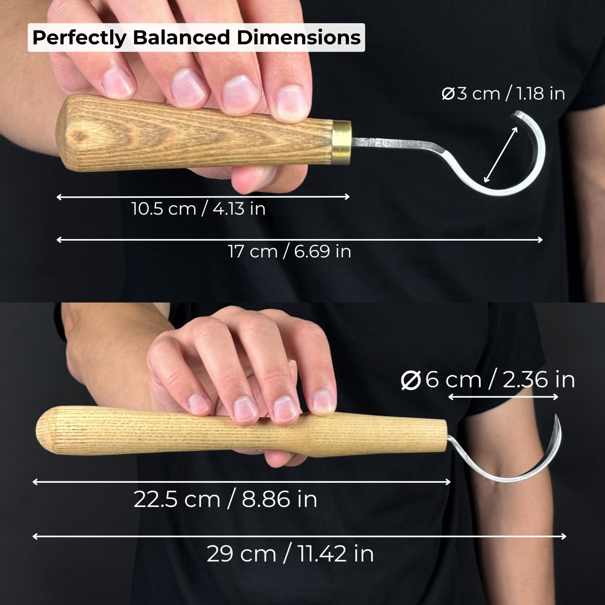 2 - Piece Spoon Carving Hook Knife Set - 6