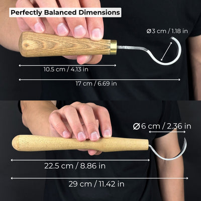 2 - Piece Spoon Carving Hook Knife Set - 6