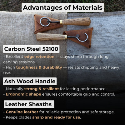 2 - Piece Spoon Carving Knife Set - 8