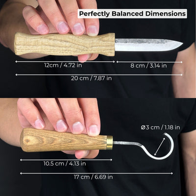 2 - Piece Spoon Carving Knife Set with Leather Sheaths - 6