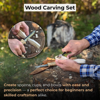 2 - Piece Spoon Carving Knife Set with Leather Sheaths - 2