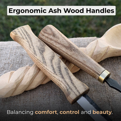 2 - Piece Spoon Carving Knife Set with Leather Sheaths - 4