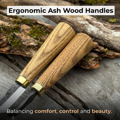 2 - Piece Spoon Carving Tool Set with Leather Case - 4