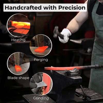 2 - Piece Straight and Round (Half Moon) Leather Knife Set - 9