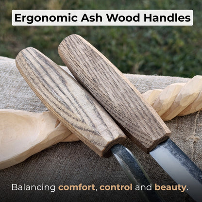 2 - Piece Wood Carving Knife Set with Leather Sheaths - 4