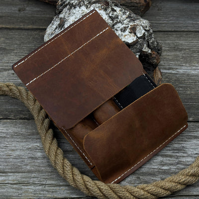 2 - Piece Wood Carving Knife Set with Leather Strop and Case - 2