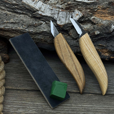 2 - Piece Wood Carving Knife Set with Leather Strop - 5
