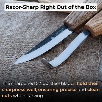 2 - Piece Wooden Spoon Carving Set - 3