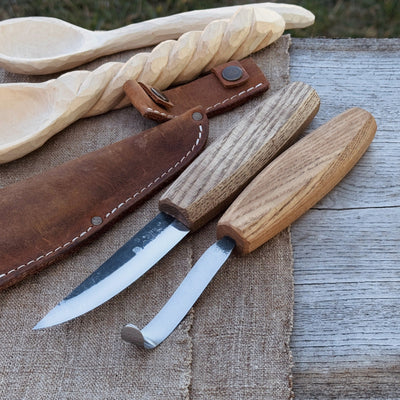 2 - Piece Wooden Spoon Carving Set - 1