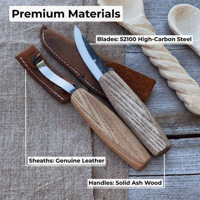 2 - Piece Wooden Spoon Carving Set - 7
