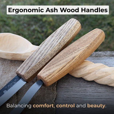 2 - Piece Wooden Spoon Carving Set - 4