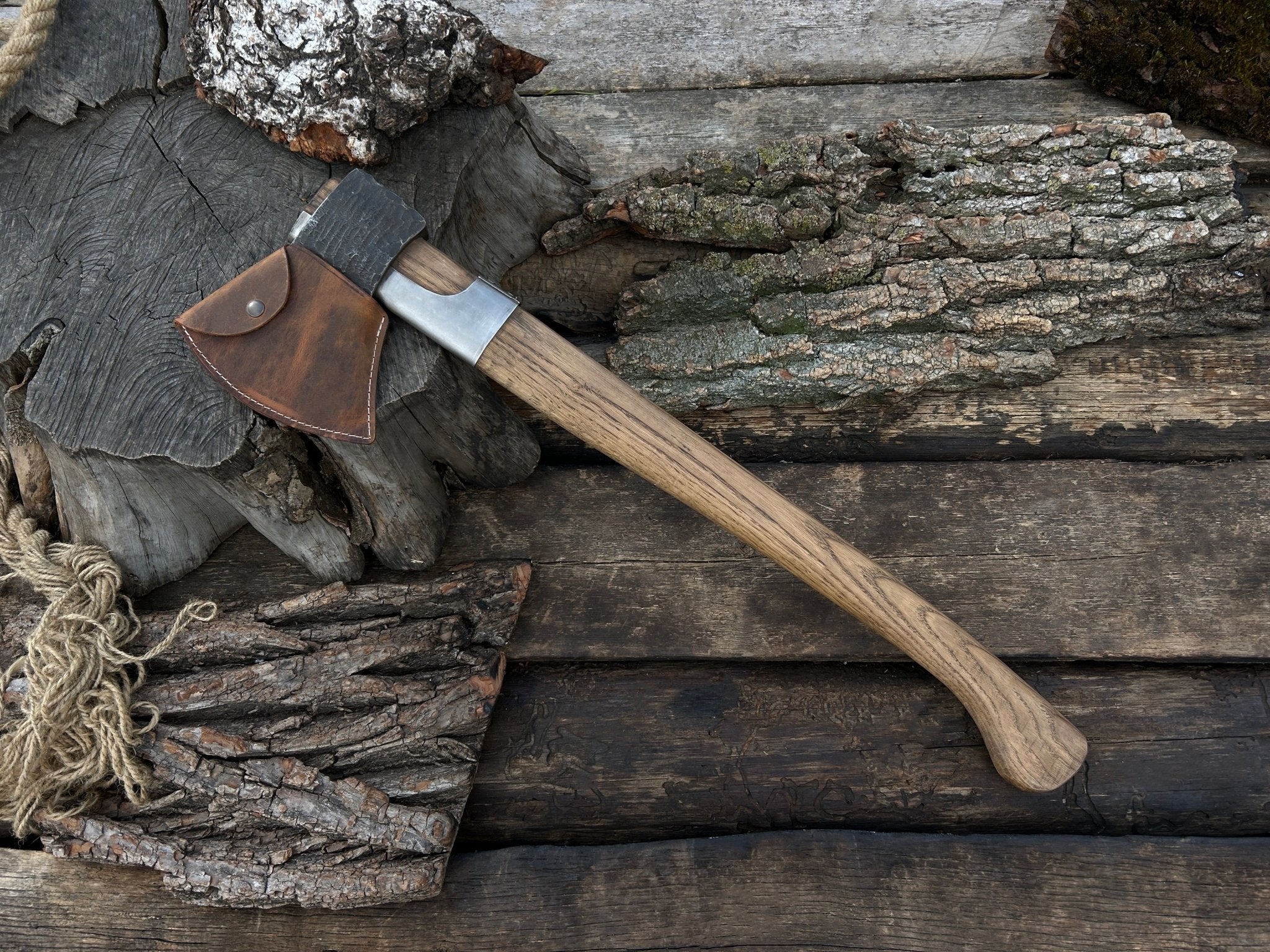 Woodcutting axe steel head wooden selling handle