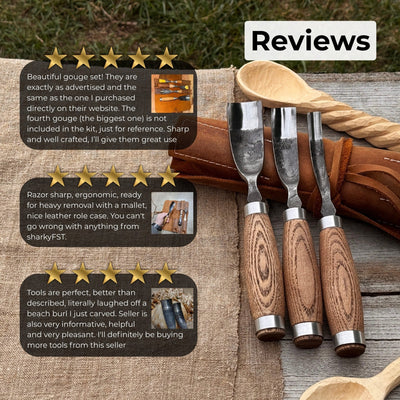 3 - Piece Bent Gouge Set - 10