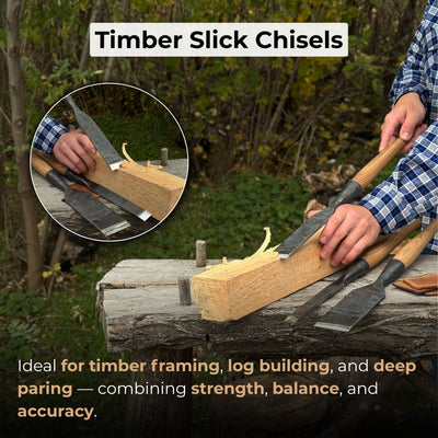 3 - Piece Carpenters Slick Chisel Set - 8