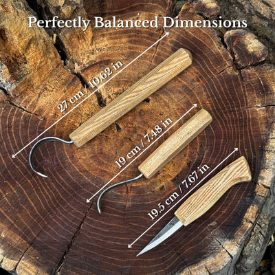 3-Piece Carving Knife Set for Spoon Carving - 3