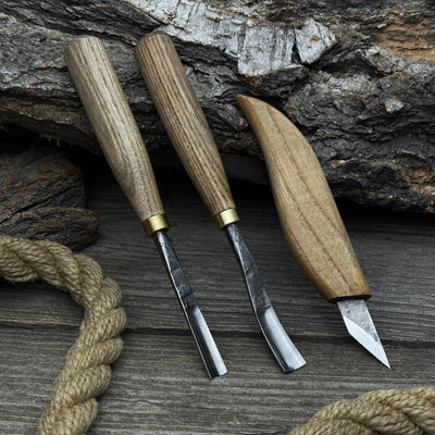 3 - Piece Carving Set – Detail Gouges & Whittling Knife - 10