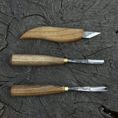 3 - Piece Carving Set – Detail Gouges & Whittling Knife - 2