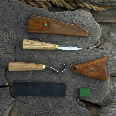 3 - Piece Hand - Forged Spoon Carving Tool Set - 2