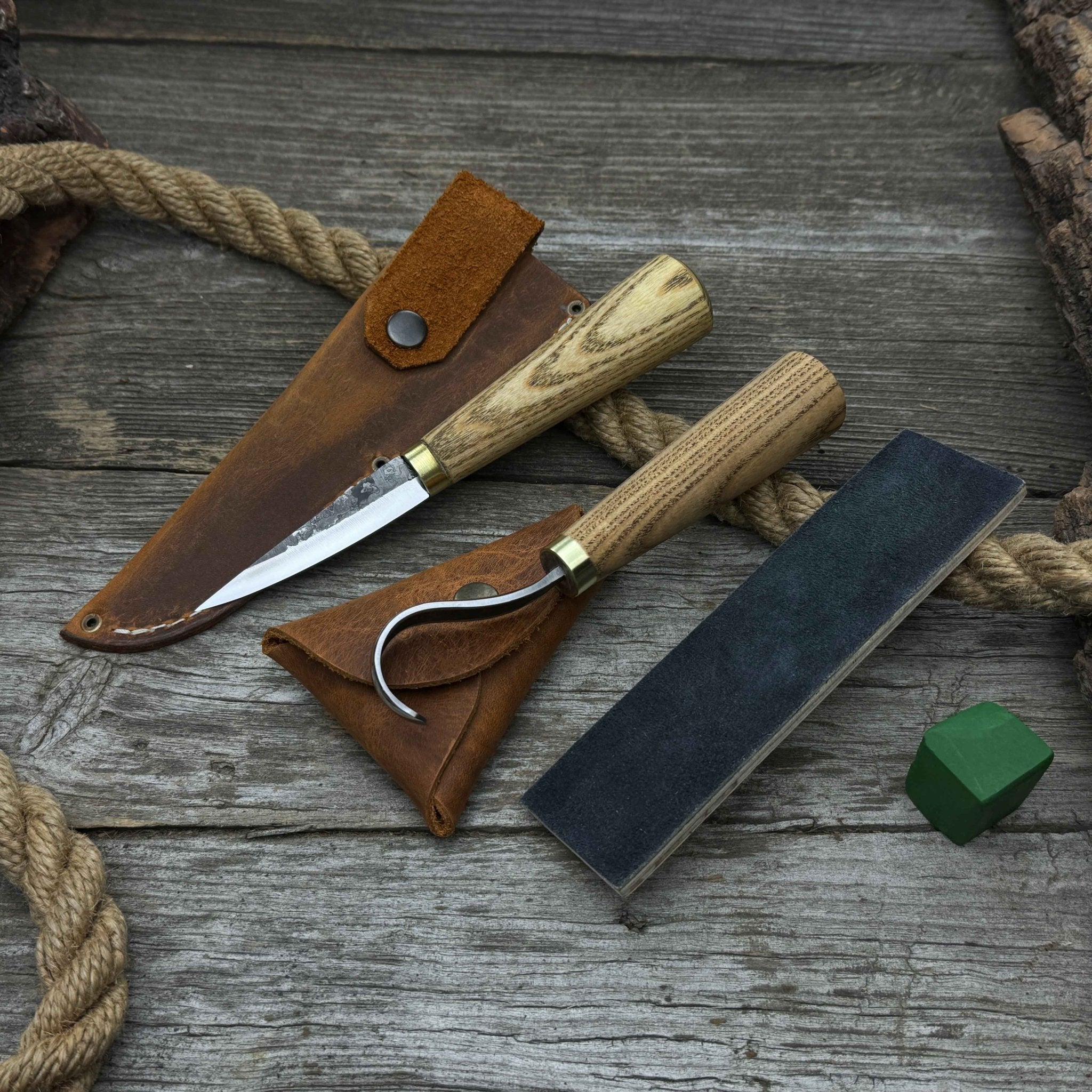 3 - Piece Hand - Forged Spoon Carving Tool Set - 1